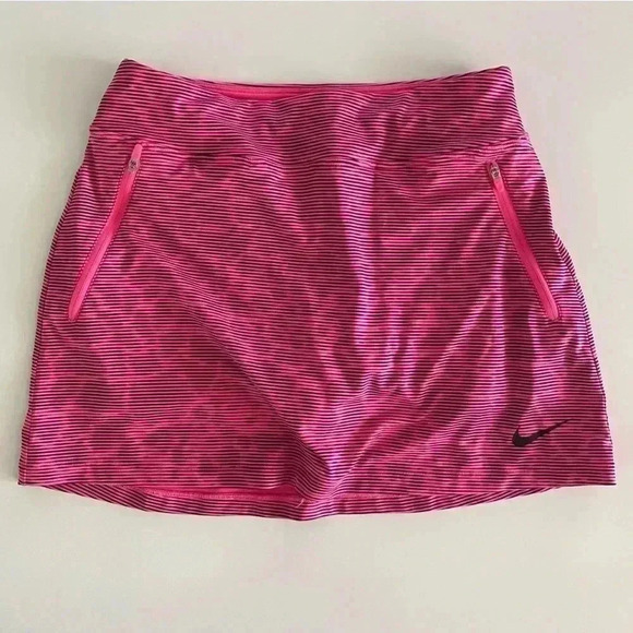 Nike Golf Striped Skort Pink Size XS with pockets Pickleball Tennis - Picture 1 of 7